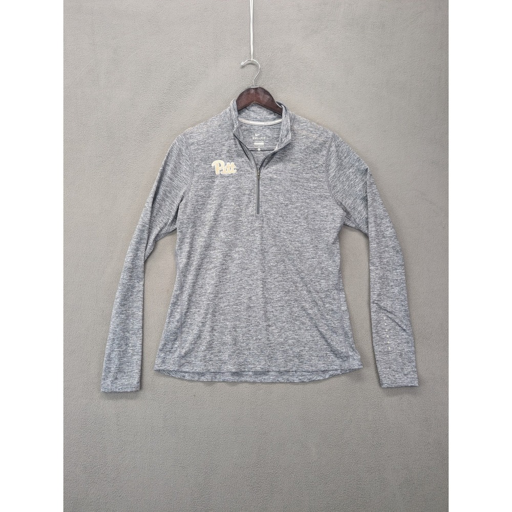 Nike Dri-FIT Pitt University Panthers Gray Pullover L Womens Running